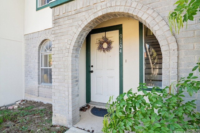 view of exterior entry