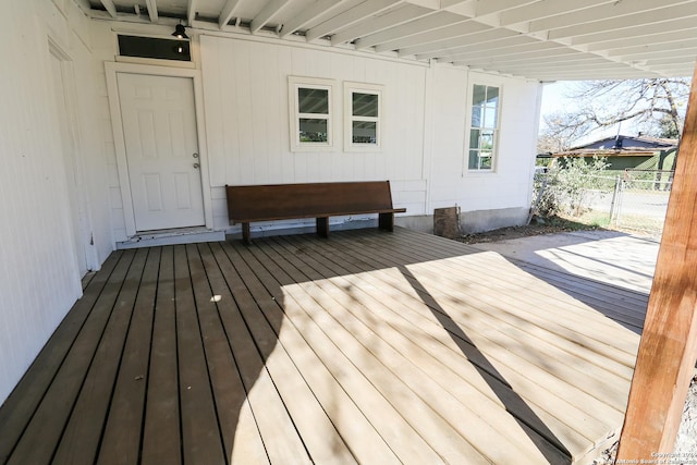 view of wooden deck