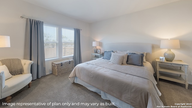 view of carpeted bedroom