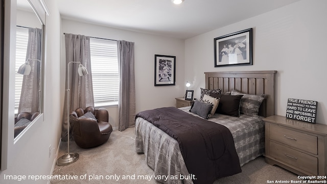 view of carpeted bedroom