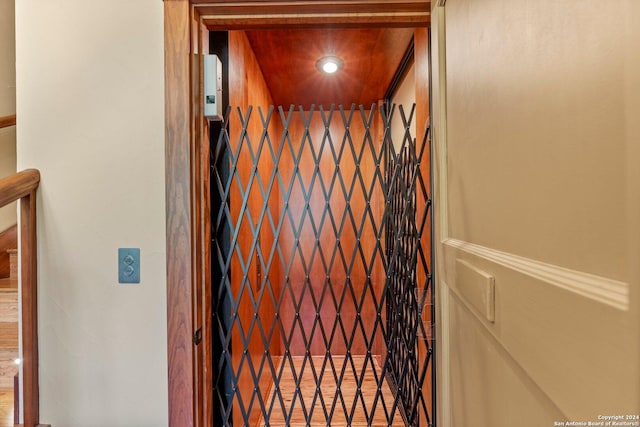 interior details featuring elevator