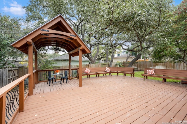 view of wooden terrace