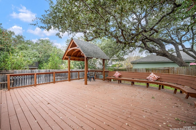 view of wooden terrace