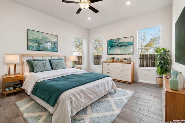 bedroom with ceiling fan