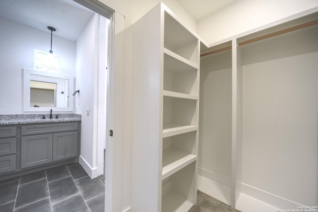 spacious closet with sink