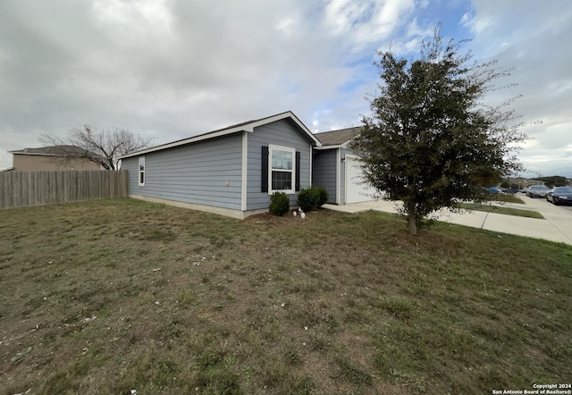 view of property exterior featuring a yard