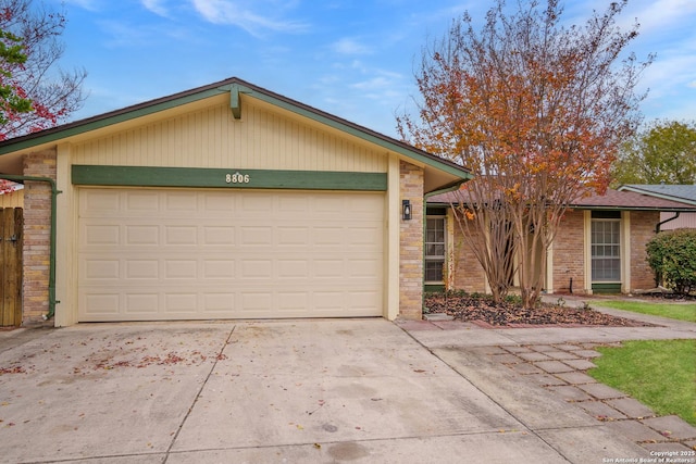 ranch-style house with a garage