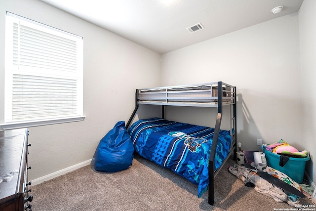 bedroom with carpet