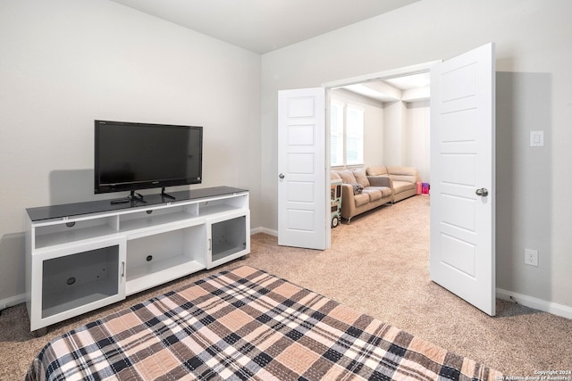 living room featuring carpet floors