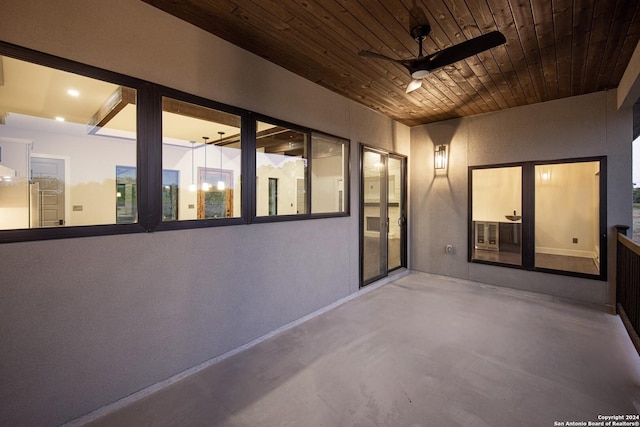 view of patio / terrace with ceiling fan