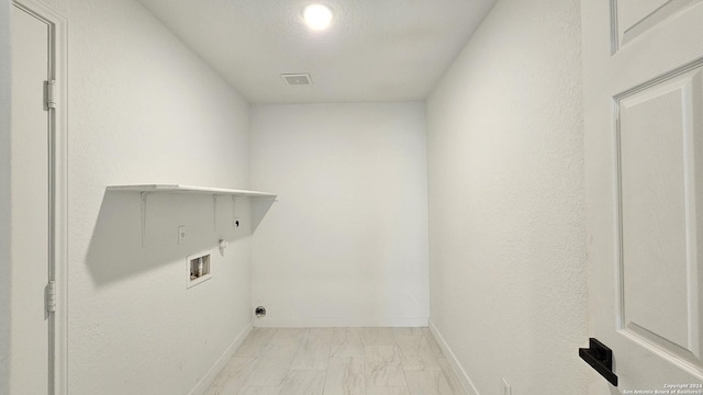 laundry room featuring washer hookup, gas dryer hookup, and electric dryer hookup