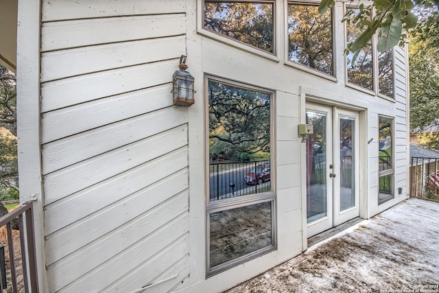 exterior space with french doors