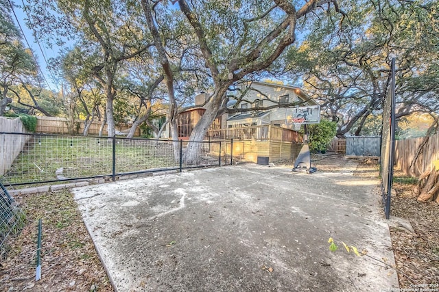 view of patio with a deck