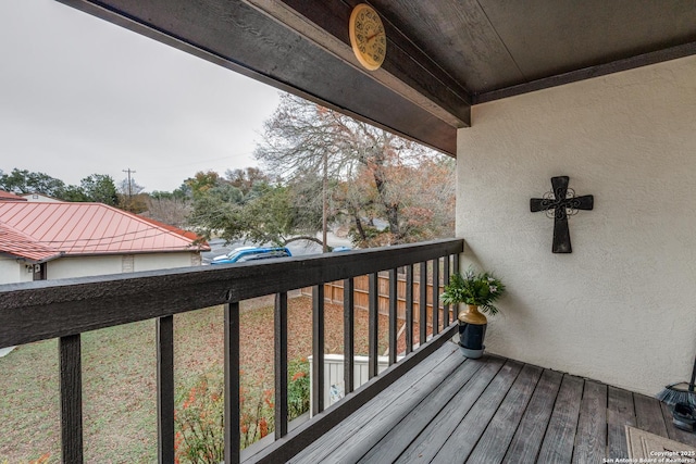 view of balcony