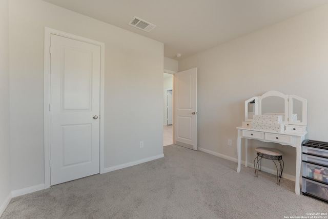 interior space with light colored carpet