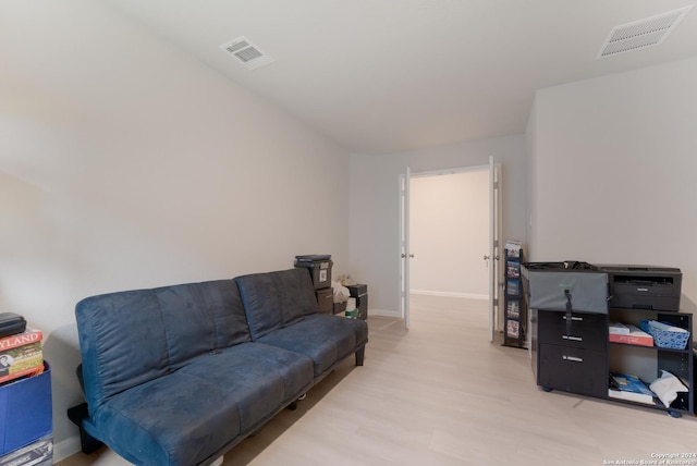 living room featuring light hardwood / wood-style flooring