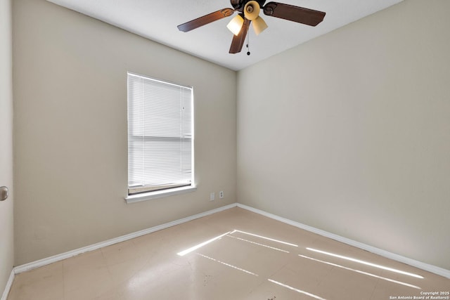 empty room with ceiling fan