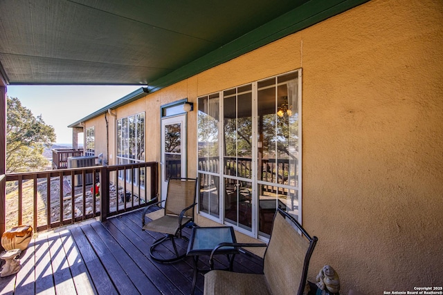 view of wooden deck