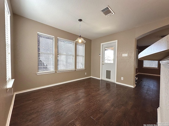 interior space featuring dark hardwood / wood-style flooring