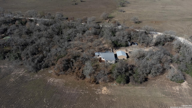 drone / aerial view with a rural view