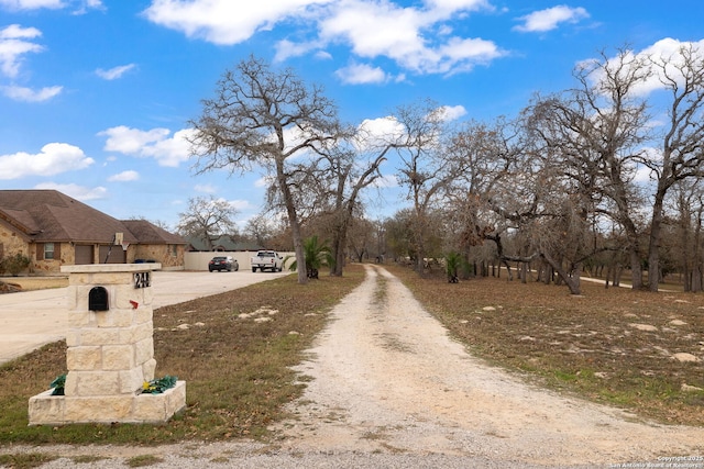 view of road