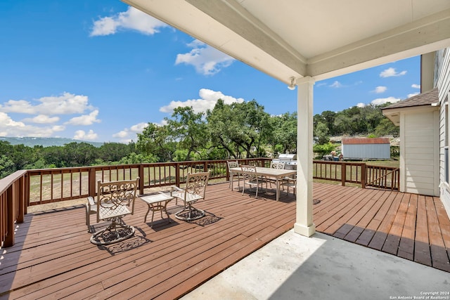 view of wooden terrace