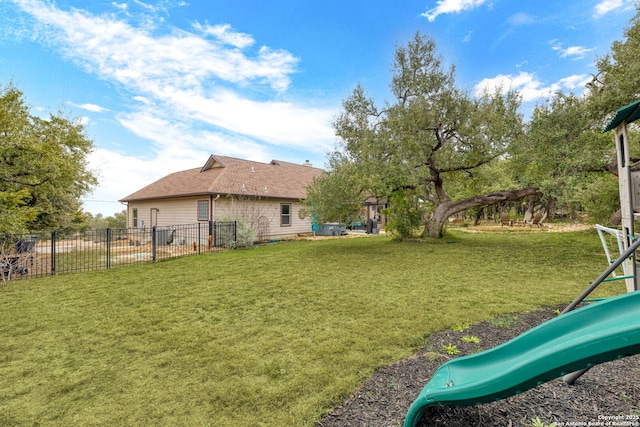 view of yard featuring a playground