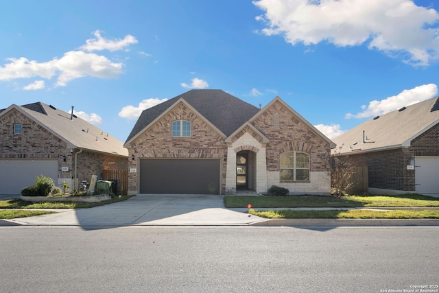 view of front facade with a garage