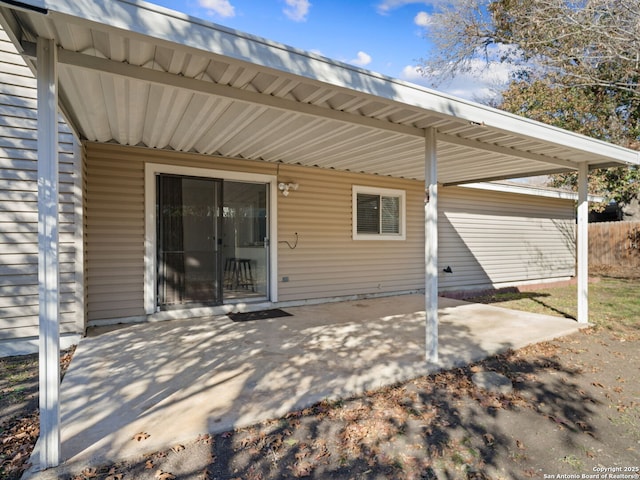 exterior space featuring a patio