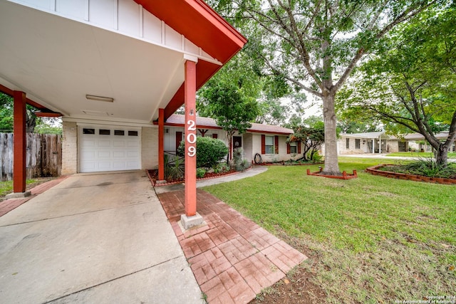 exterior space with a front yard