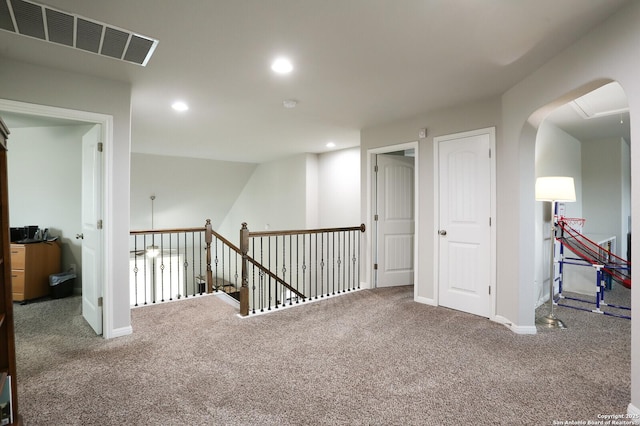 basement featuring carpet