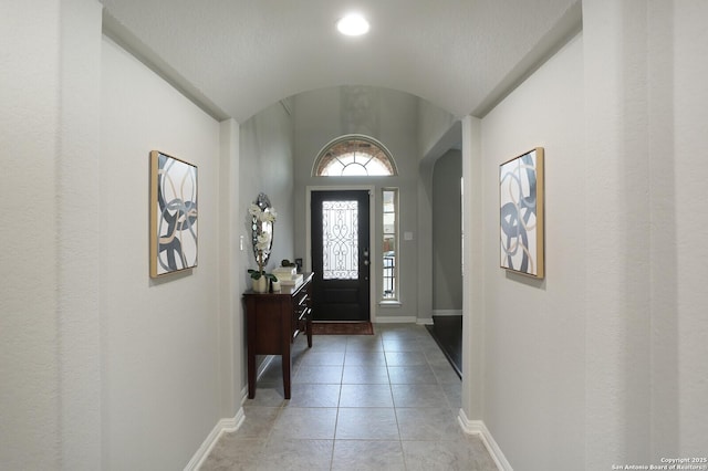 view of tiled foyer