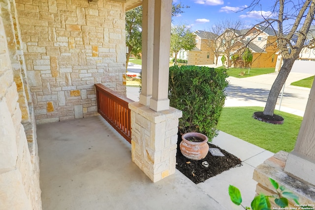 view of patio / terrace with a porch