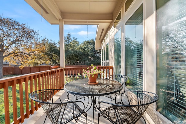 view of balcony