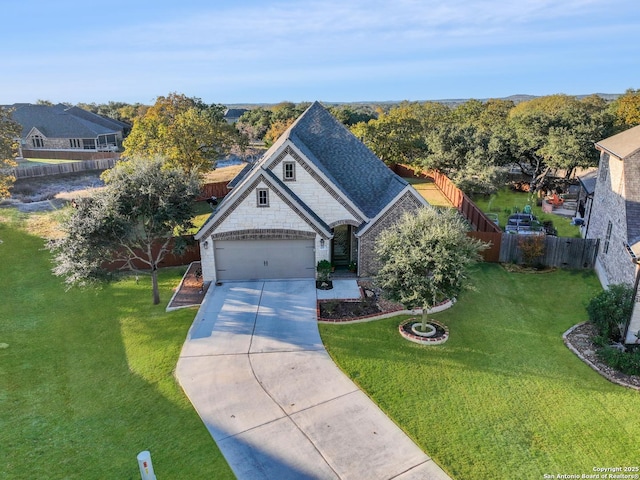 view of front of house with a front yard