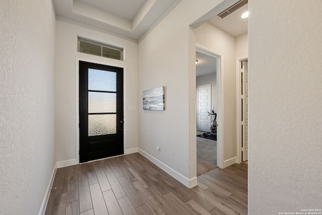 entryway featuring hardwood / wood-style flooring