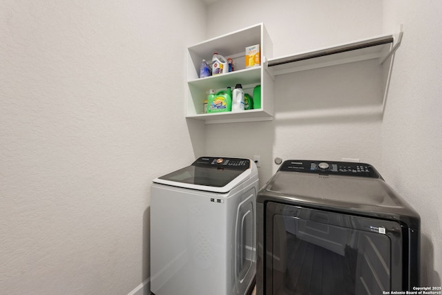 laundry area with washer and dryer