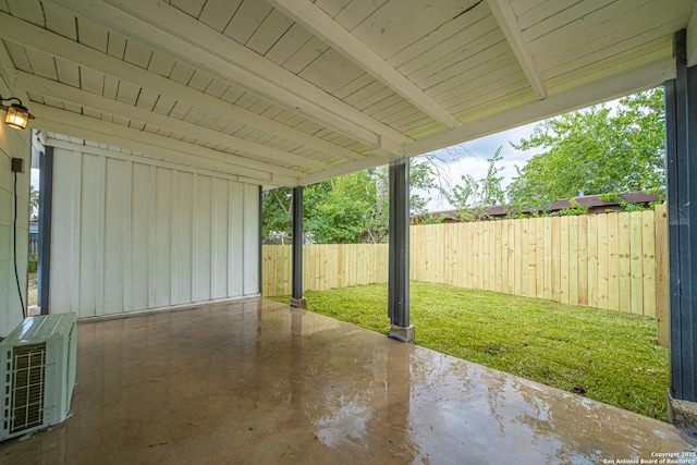 view of patio / terrace featuring ac unit