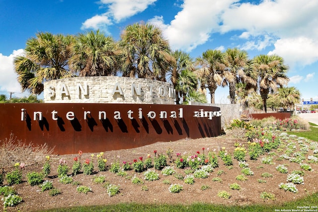 view of community sign