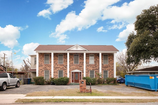 view of neoclassical home