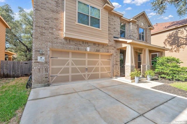 view of front of home featuring a garage