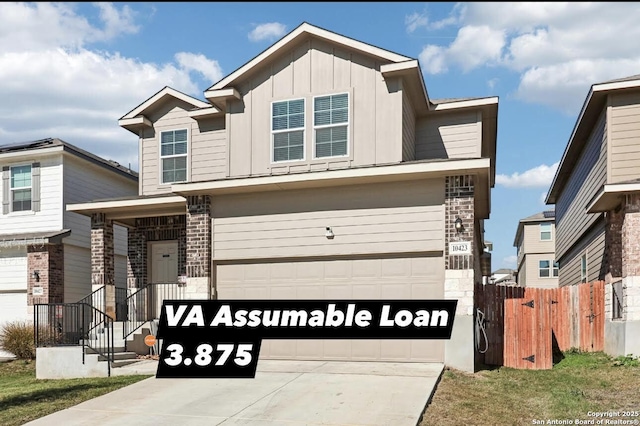 view of front of house featuring a garage