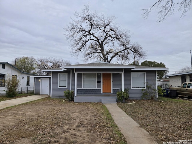 bungalow featuring a porch