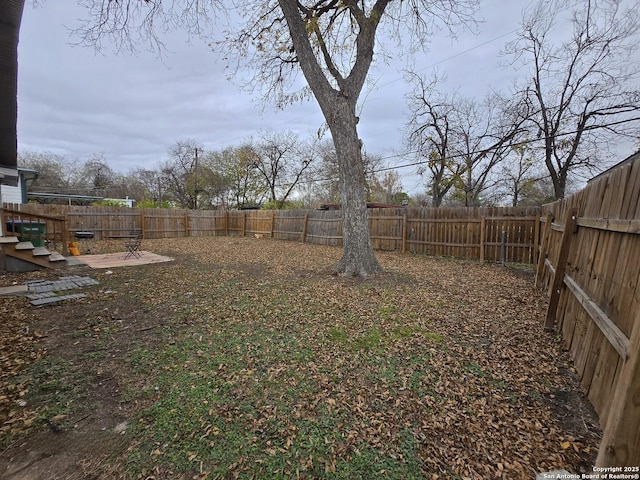 view of yard with a patio