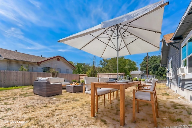 view of patio with outdoor lounge area