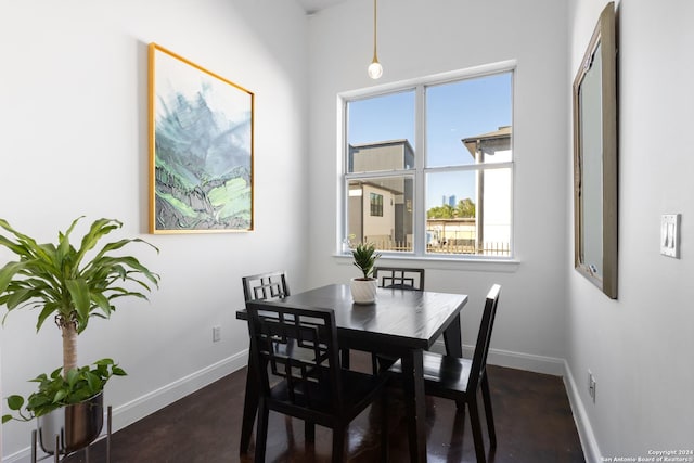 view of dining area