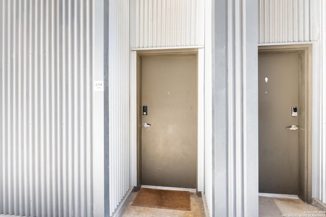 view of doorway to property