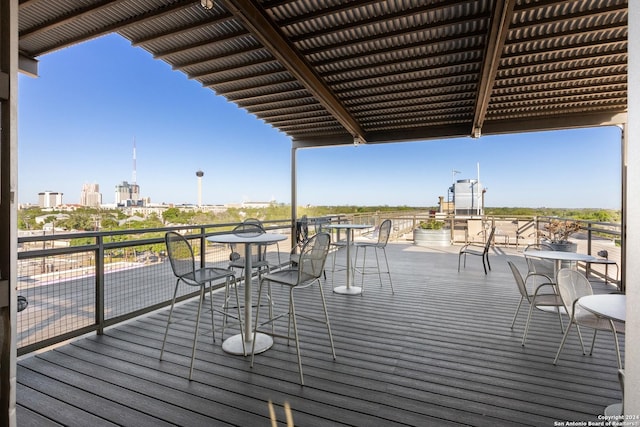 view of wooden terrace