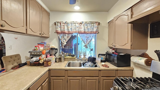 kitchen with sink and stove