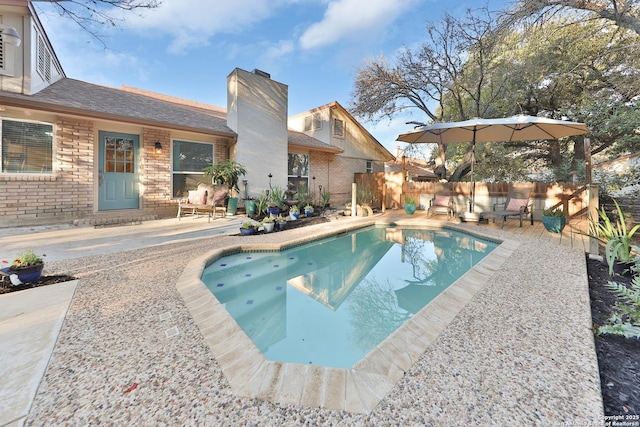 view of pool with a patio area